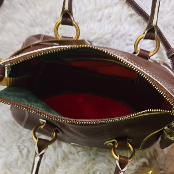 Dooney & Bourke Rich Brown Leather Satchel - Picture 2 of 3